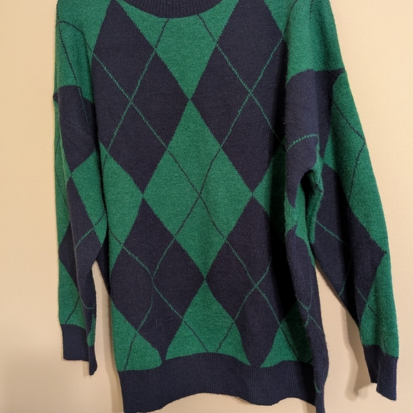 BTFBM Other - BTFBM Men's Argyle Crewneck Sweater - Green and Navy